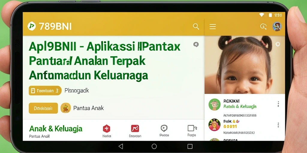 Screenshot aplikasi 789BNI menampilkan interface pelacakan lokasi anak.