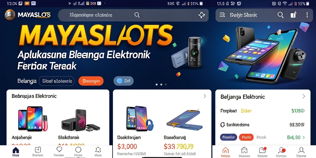 Antarmuka pengguna aplikasi MAYASLOTS yang modern dan menarik.
