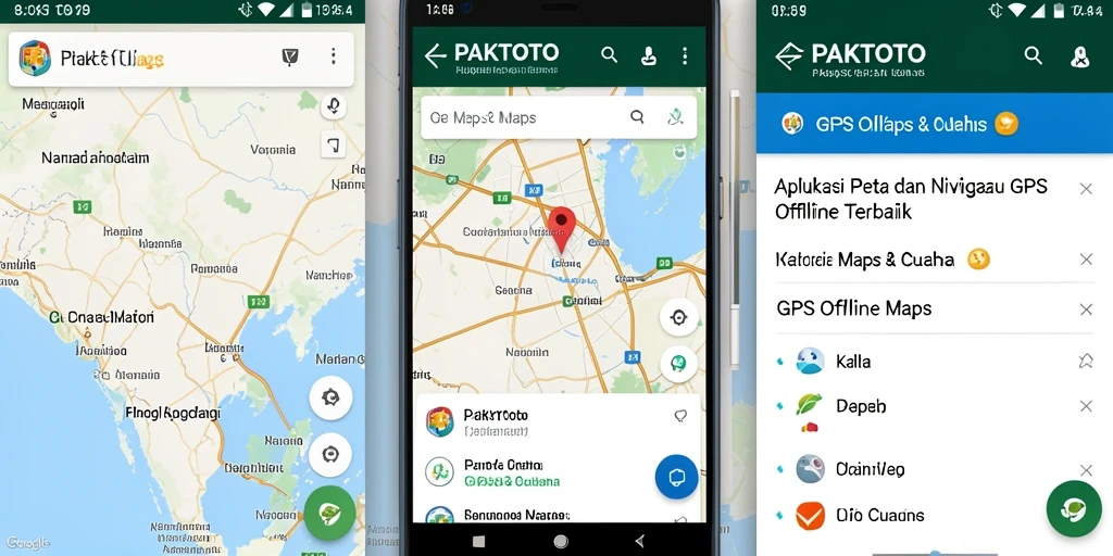 Tampilan antarmuka PAKTOTO yang intuitif untuk navigasi GPS Offline Maps.