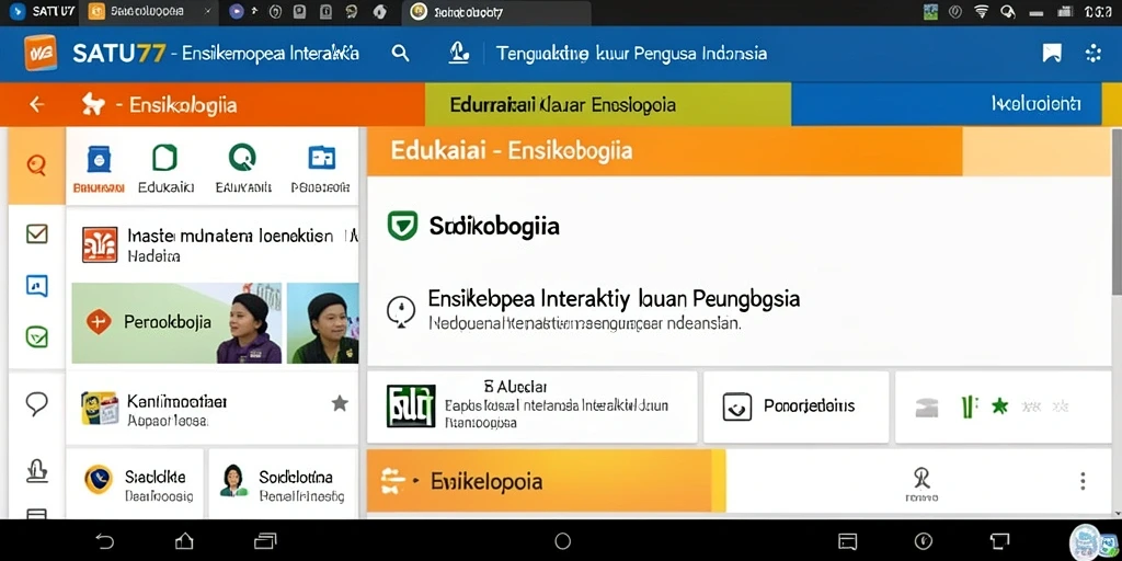 Tampilan antarmuka SATU77 yang menarik dan informatif.
