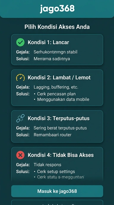 Tampilan link alternatif jago368